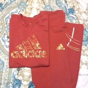 Adidas Leggings and T Size Small